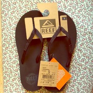 Reef Women’s Sz 9 Black Ginger Flip Flops NWT